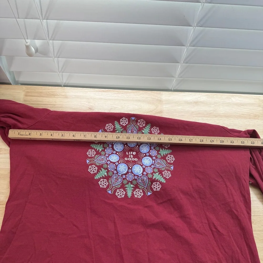 Life is Good Women's Winter Wonderland Mandala Long Sleeve Crusher Tee - XL